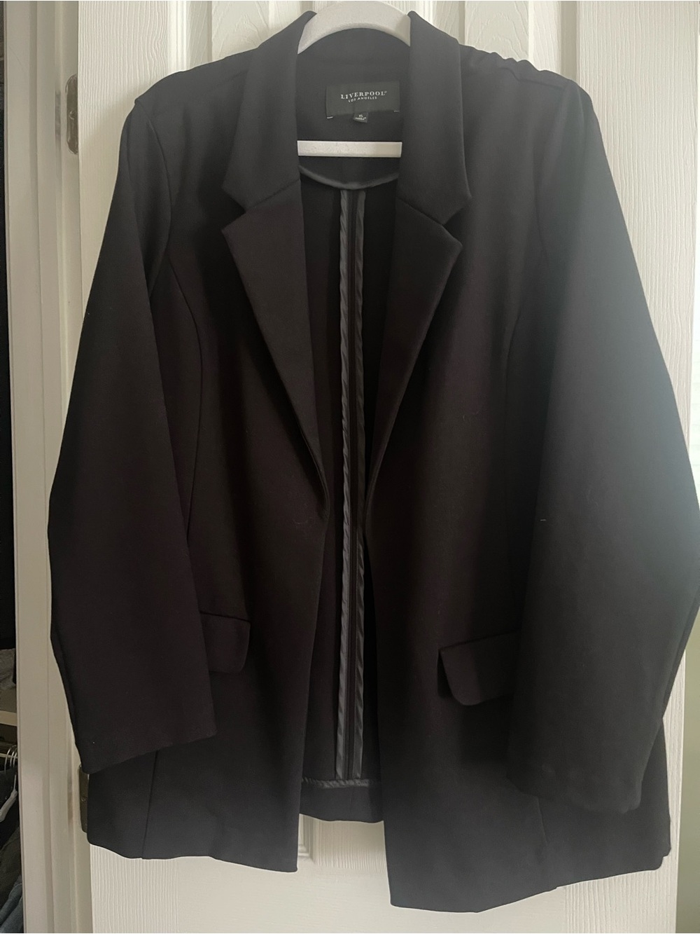 Black Tailored Open Blazer